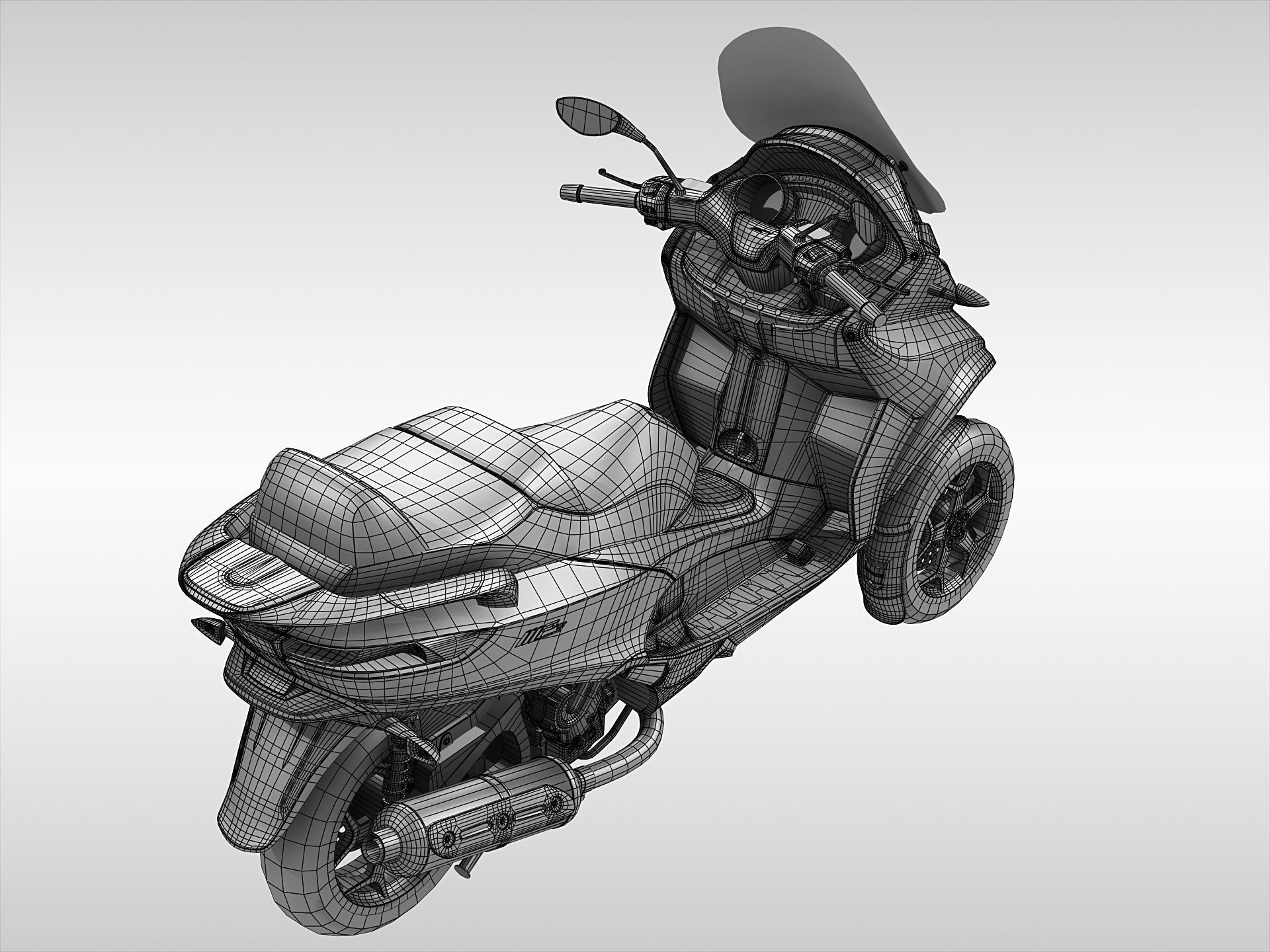 Piaggio MP3 Scooter 2016 3D model_14