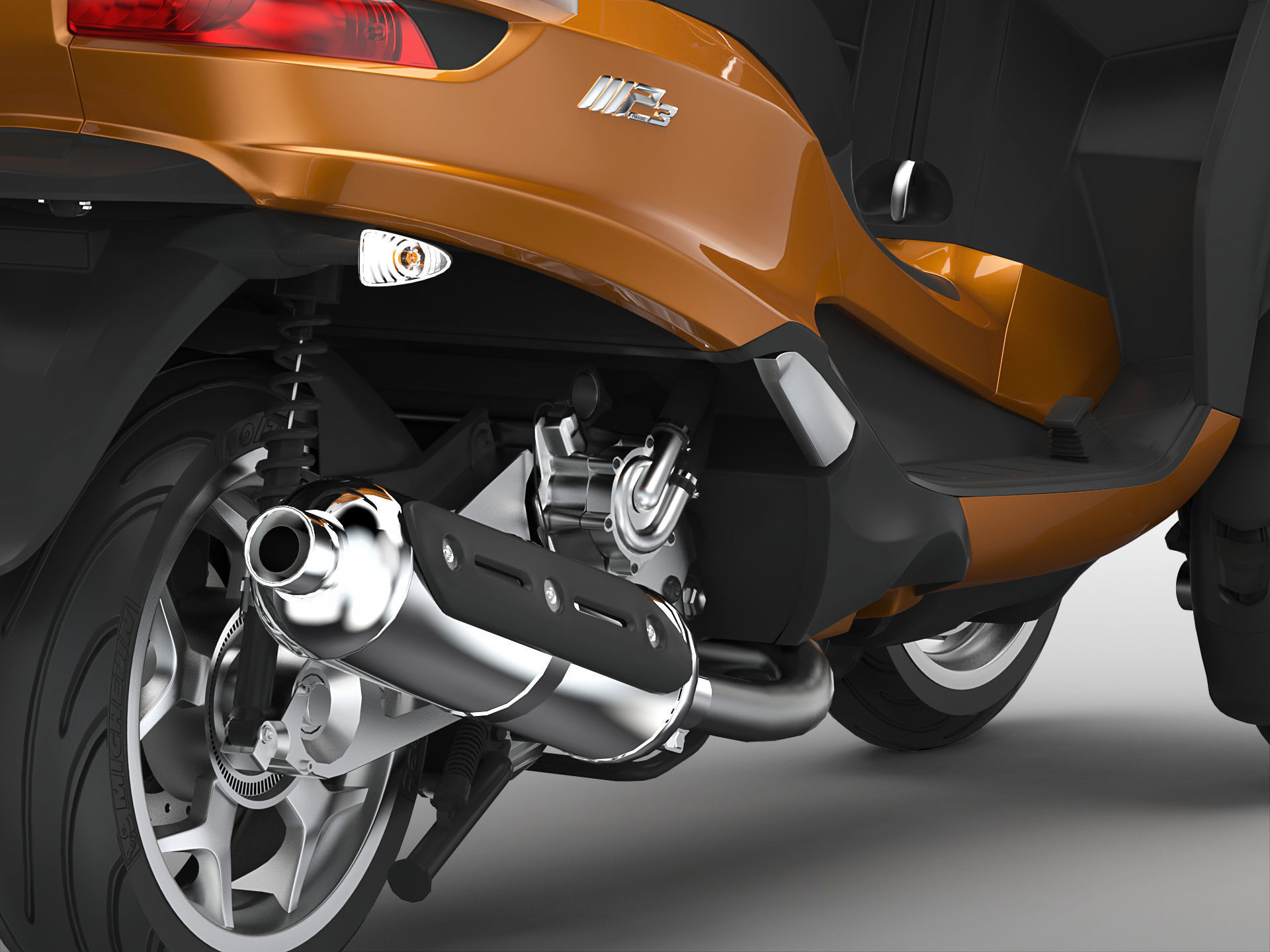 Piaggio MP3 Scooter 2016 3D model_7