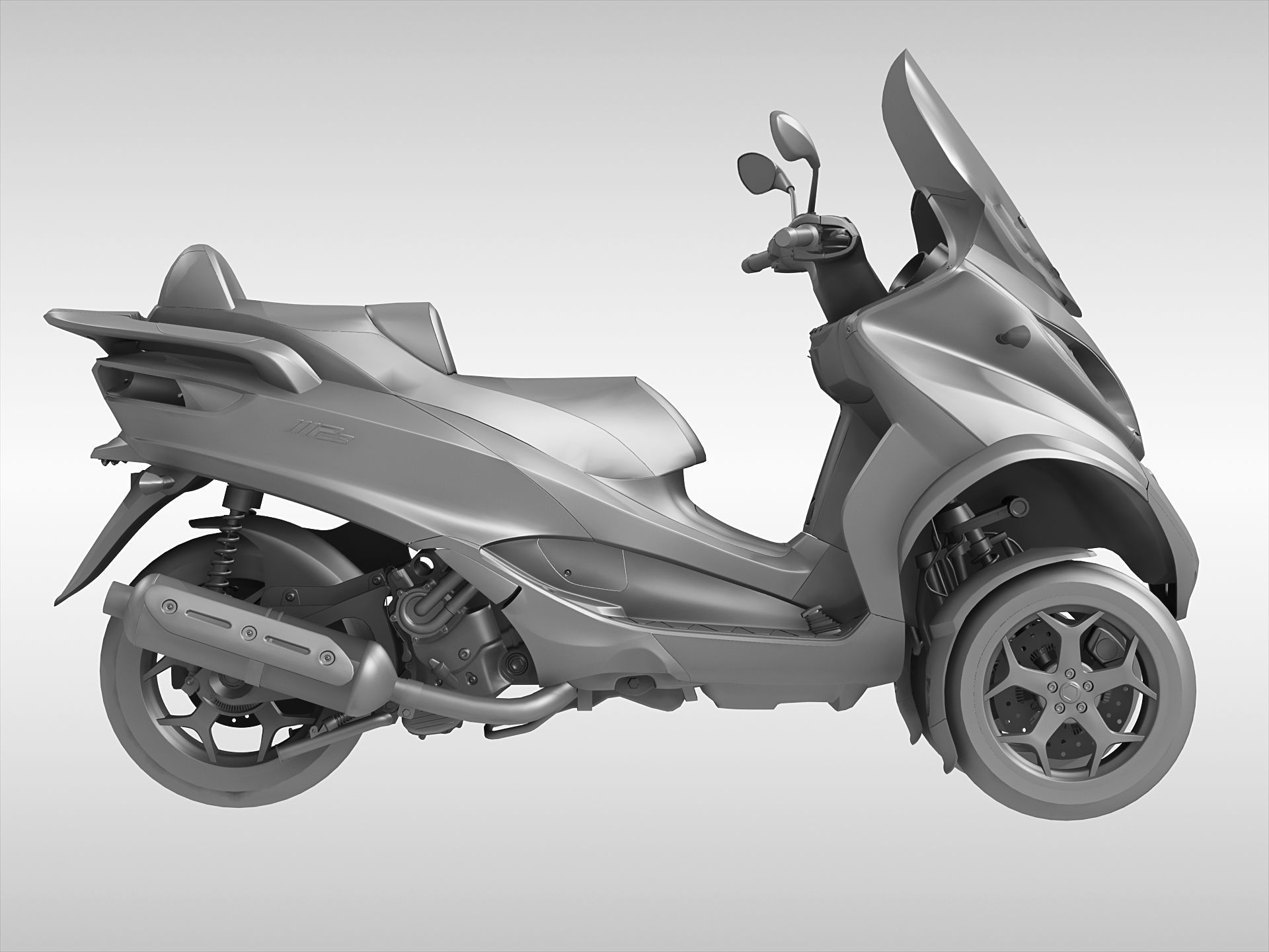 Piaggio MP3 Scooter 2016 3D model_11