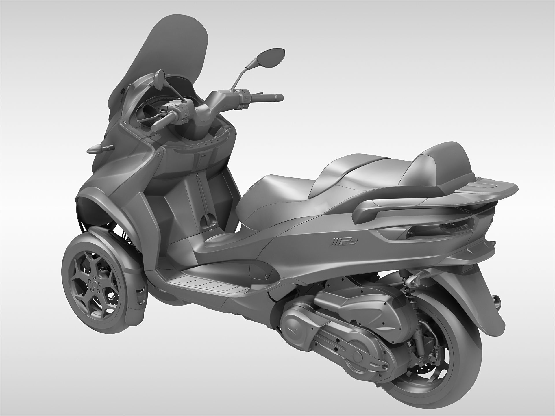 Piaggio MP3 Scooter 2016 3D model_10