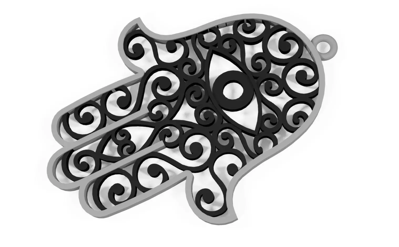 HAMSA Hand of Fatima 3D print model_0