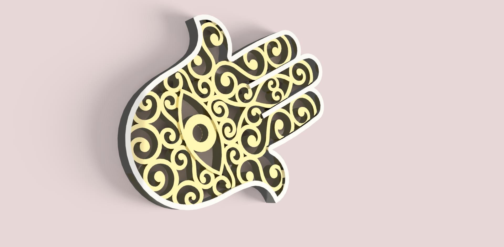 HAMSA Hand of Fatima 3D print model_1