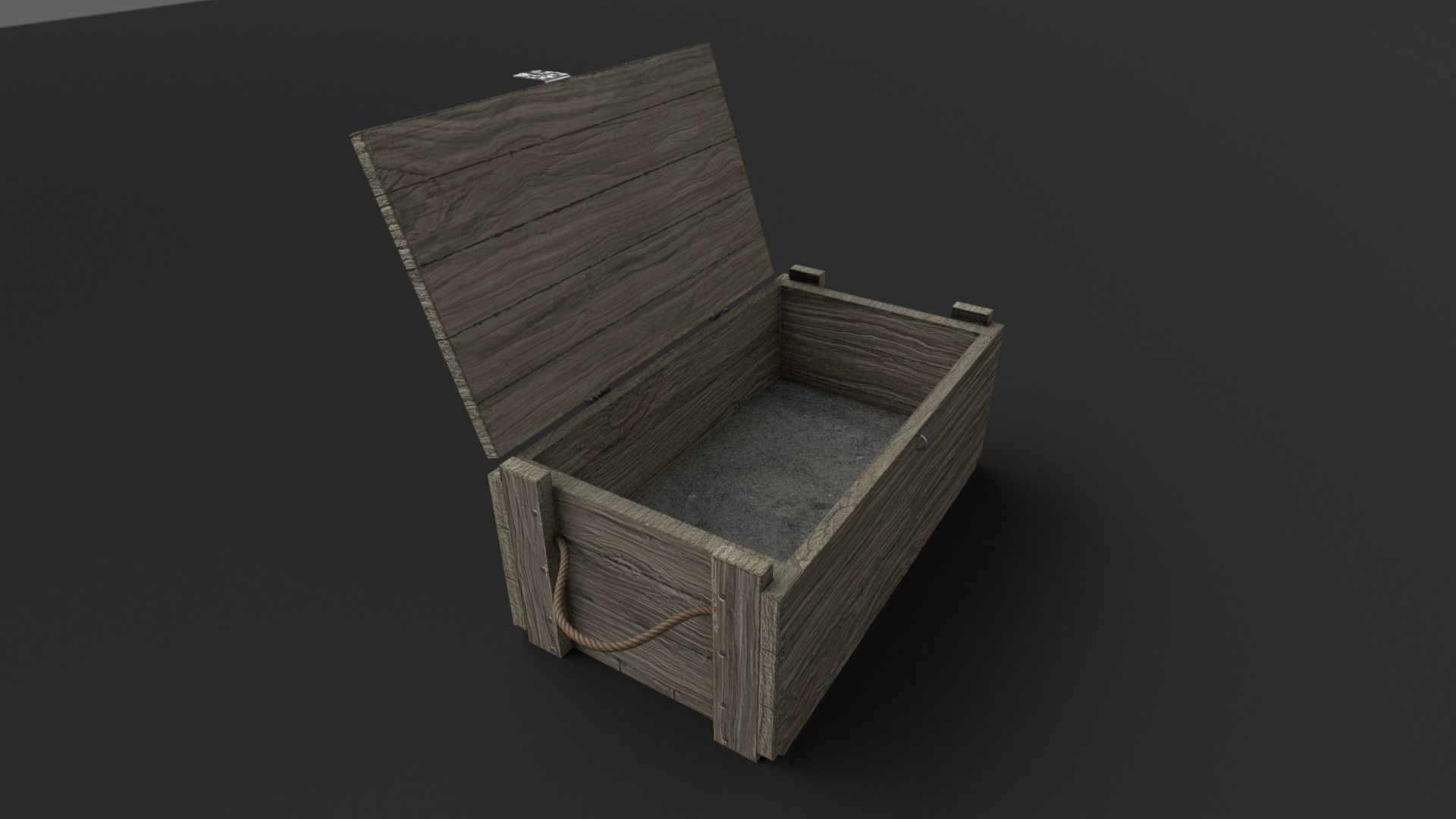 Wooden Crate Game-Ready Low-poly 3D model_4
