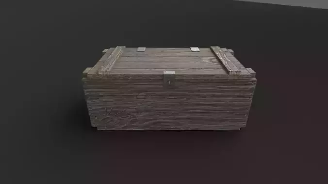 Wooden Crate Game-Ready Low-poly 3D model