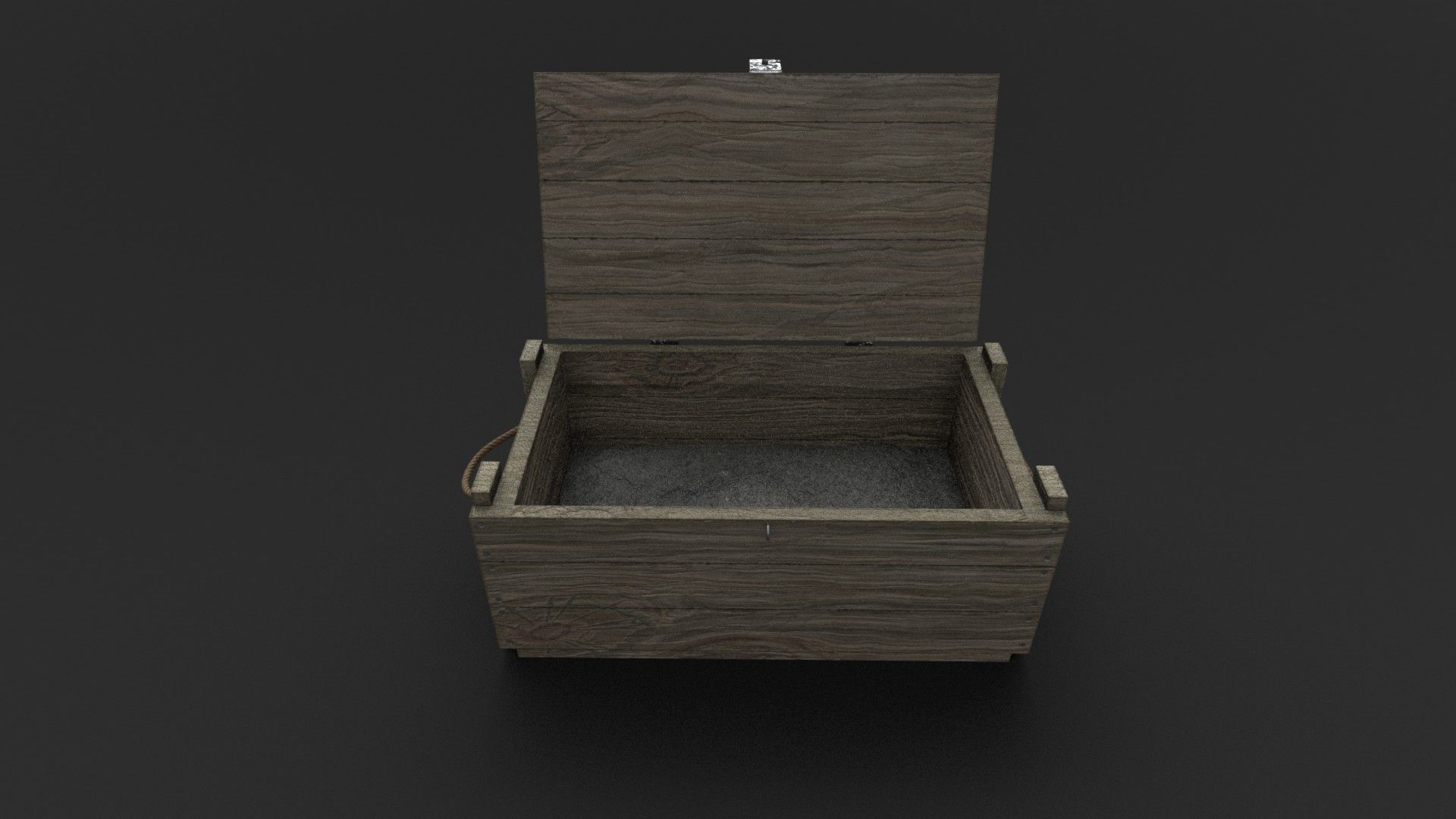Wooden Crate Game-Ready Low-poly 3D model_3