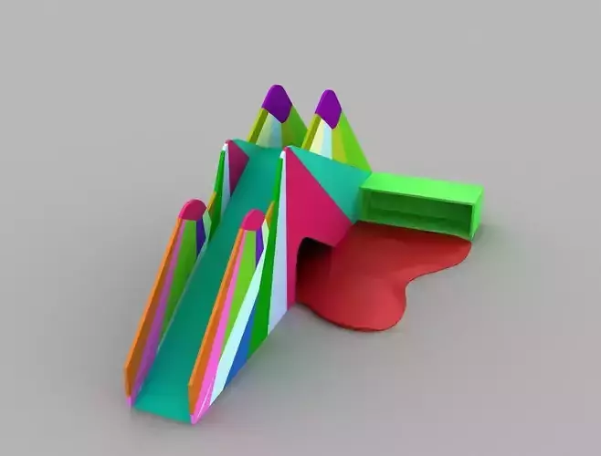 Kids Slide 3D model 3D model
