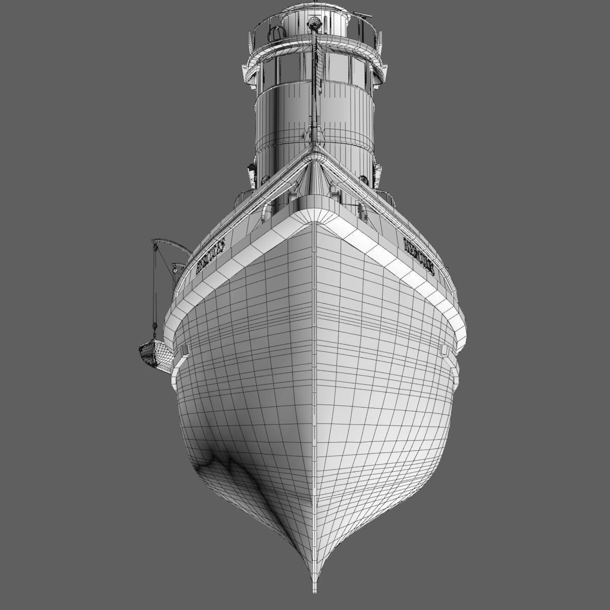 Hercules Tug Ship - 1907 Low-poly 3D model_33