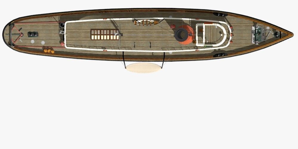 Hercules Tug Ship - 1907 Low-poly 3D model_4