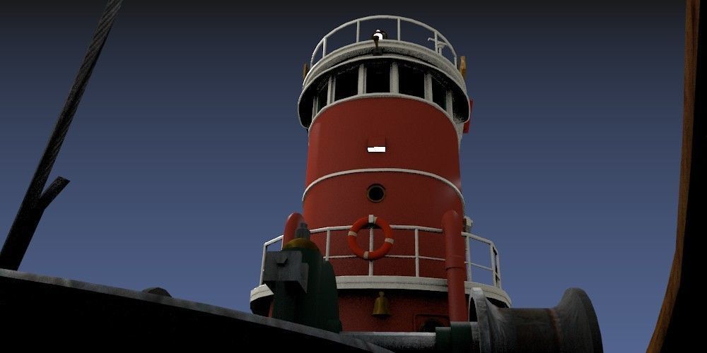 Hercules Tug Ship - 1907 Low-poly 3D model_22