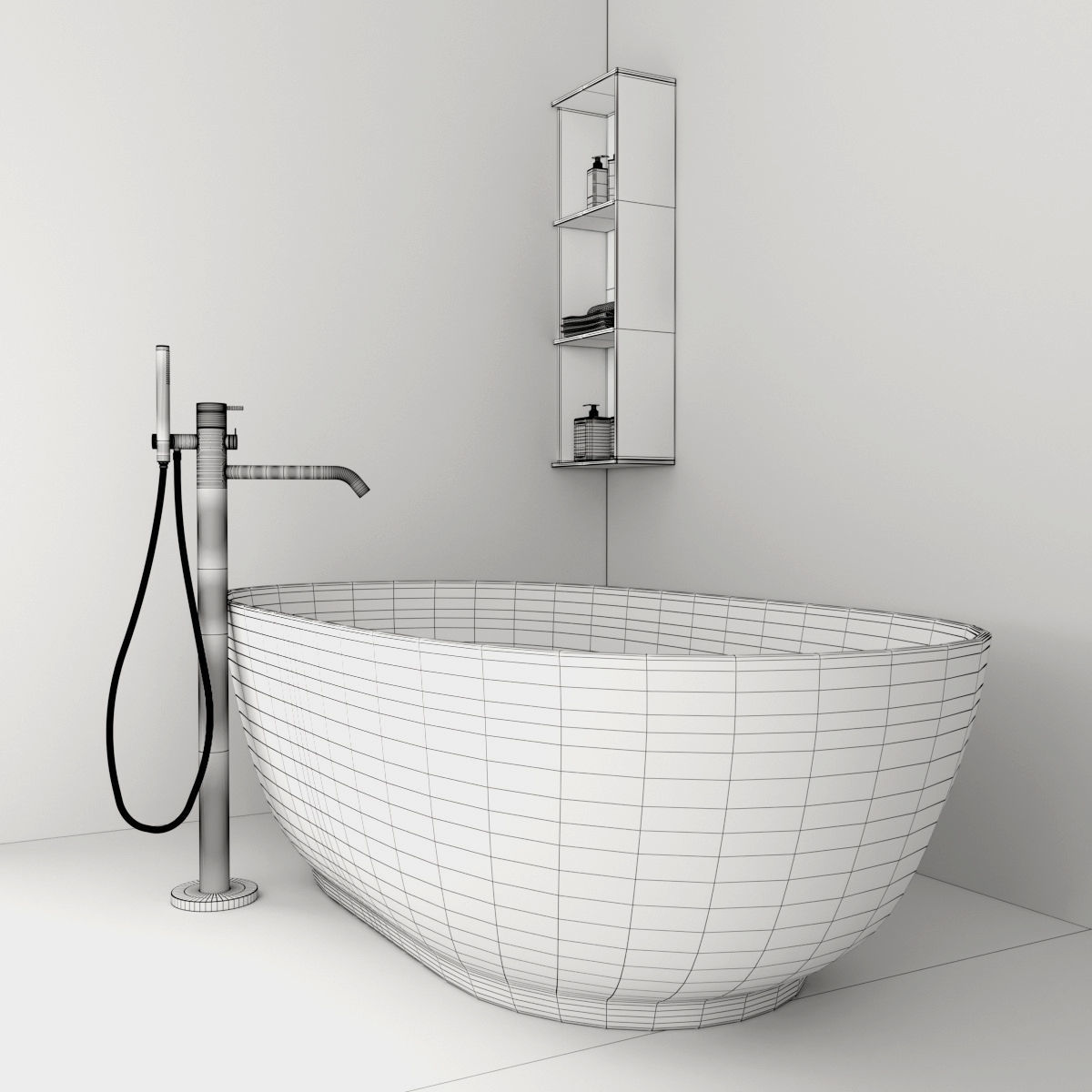 Bathroom furniture set Arcom eLy 3  3D model_3