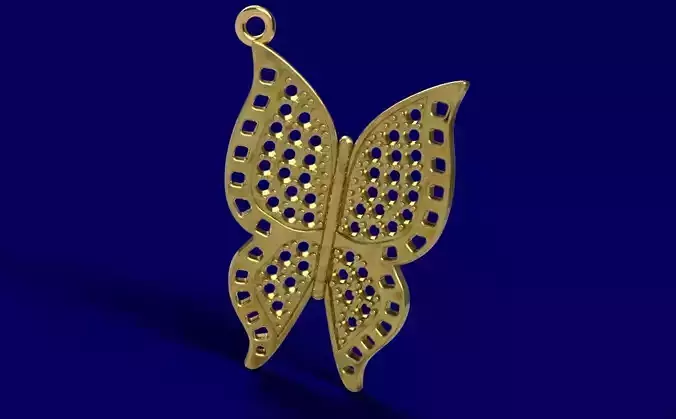 Butterfly gold pendant