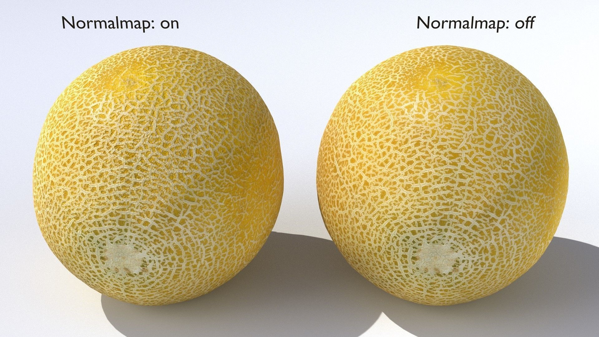Melon cantaloupe Low-poly 3D model_8