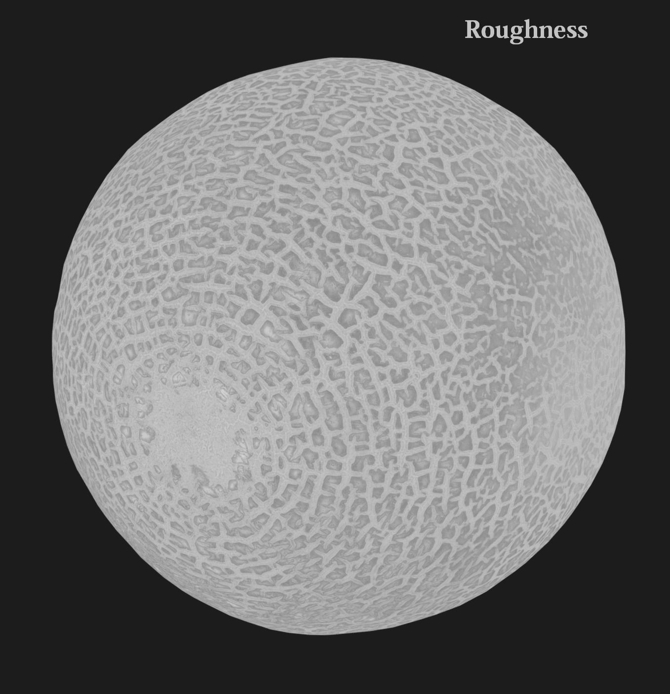 Melon cantaloupe Low-poly 3D model_11