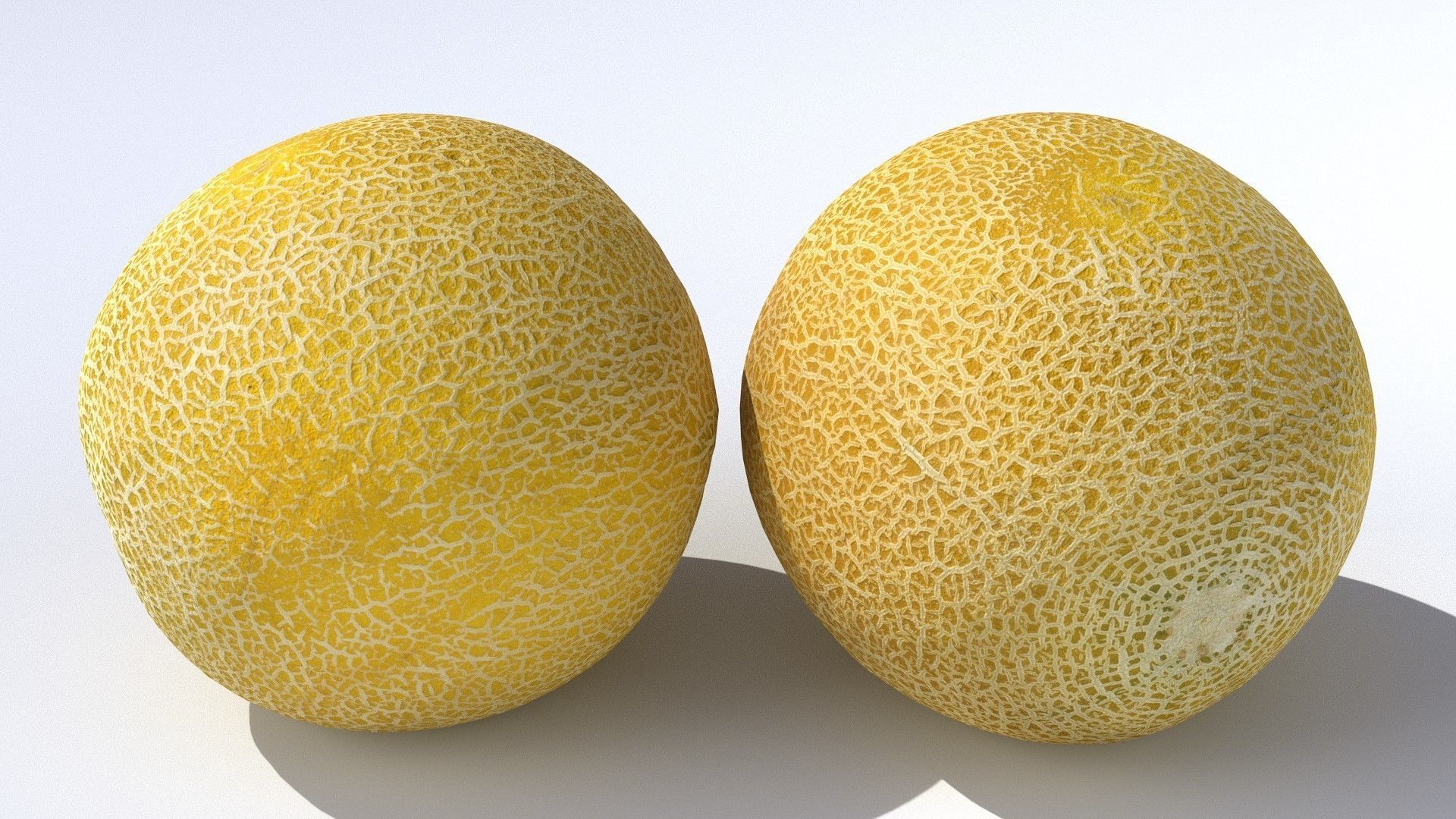 Melon cantaloupe Low-poly 3D model_6
