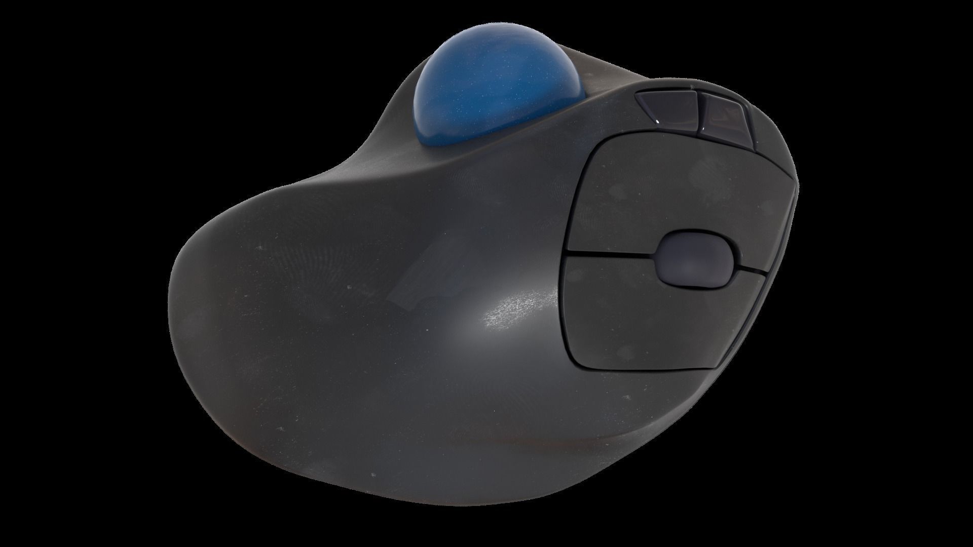 Realistic Logitech Trackball Mouse 3d Model 3D model_2