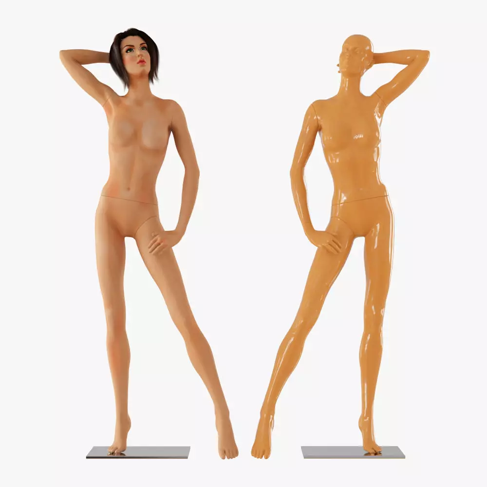 Realistic female mannequin 3D model_0