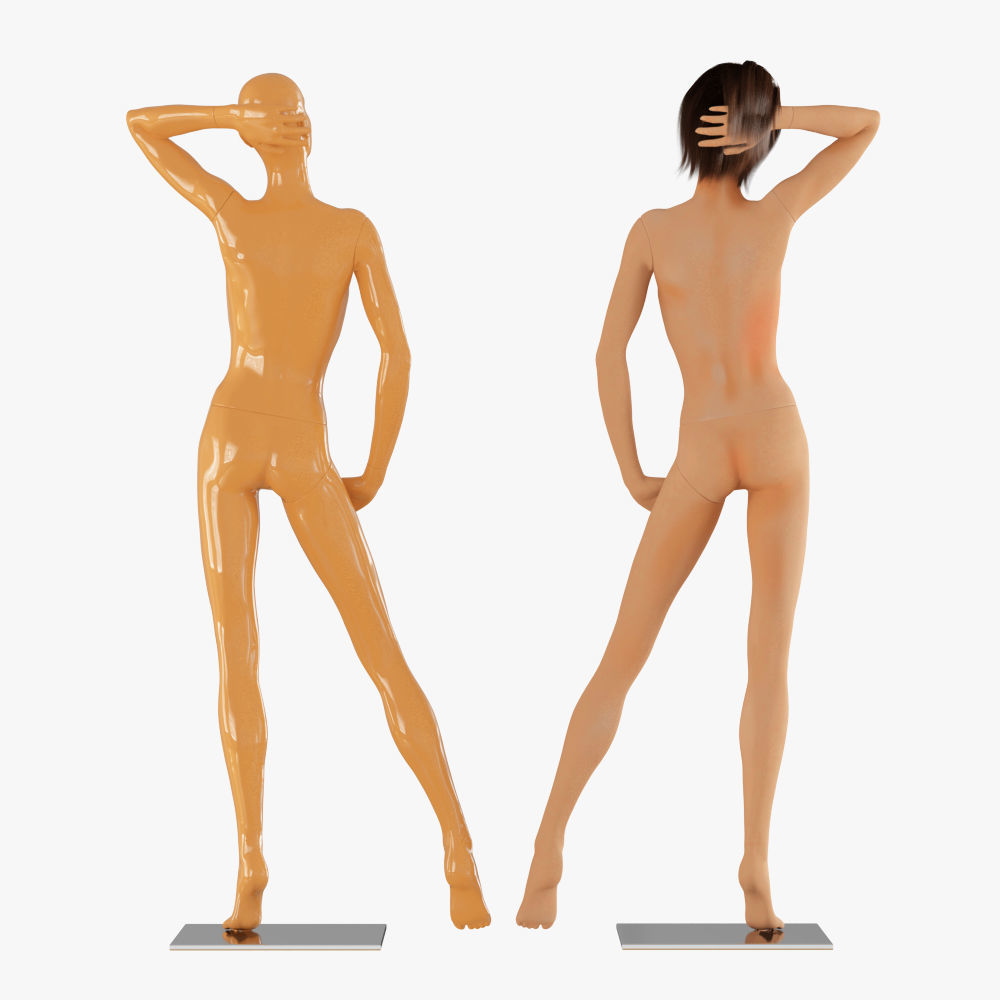 Realistic female mannequin 3D model_2