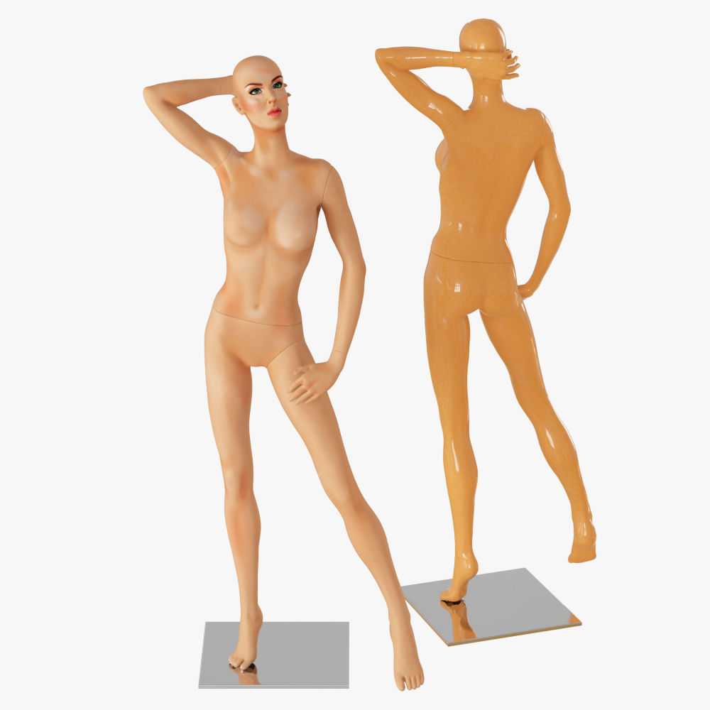 Realistic female mannequin 3D model_4