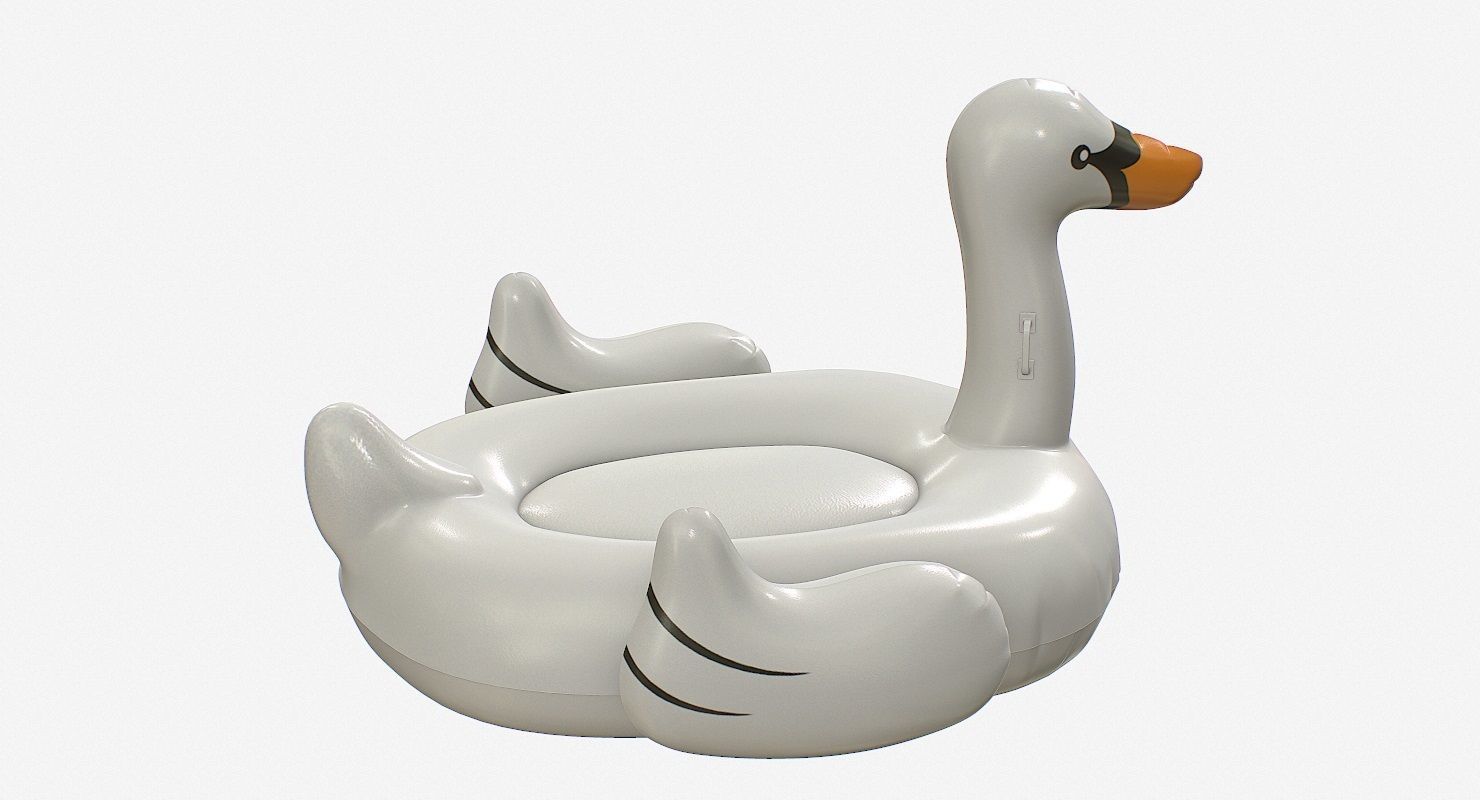 Inflatable Swan Low-poly 3D model_12