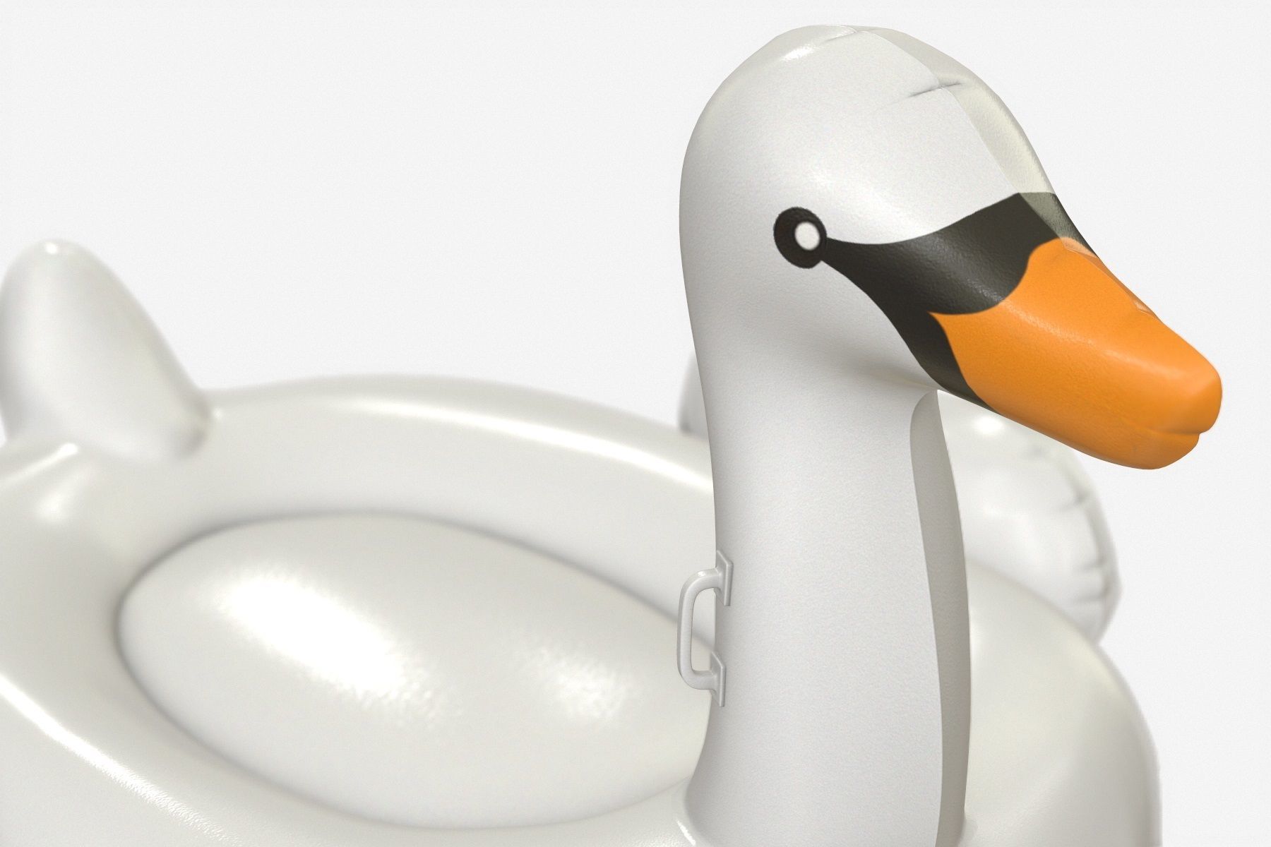 Inflatable Swan Low-poly 3D model_2