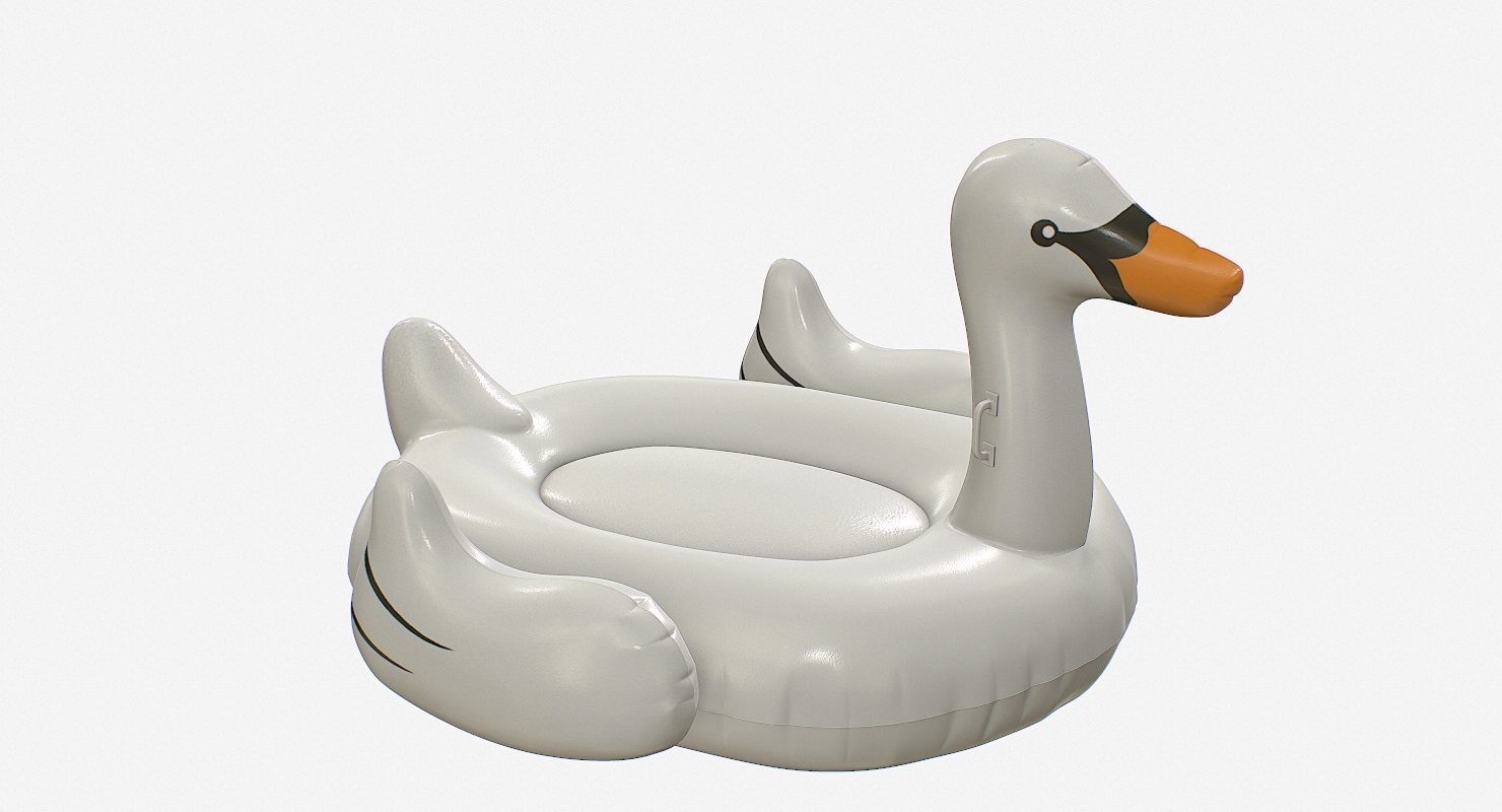 Inflatable Swan Low-poly 3D model_11