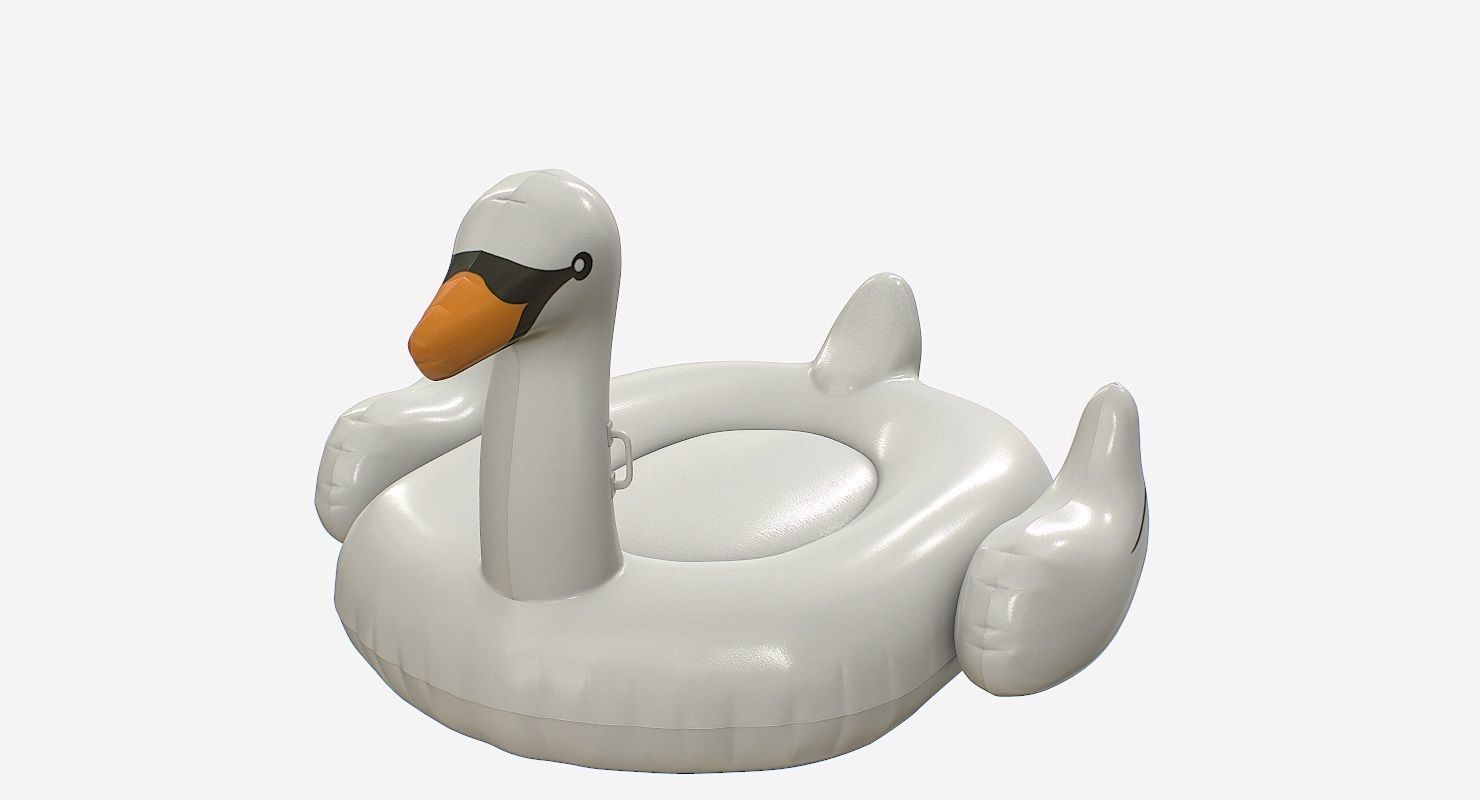 Inflatable Swan Low-poly 3D model_17