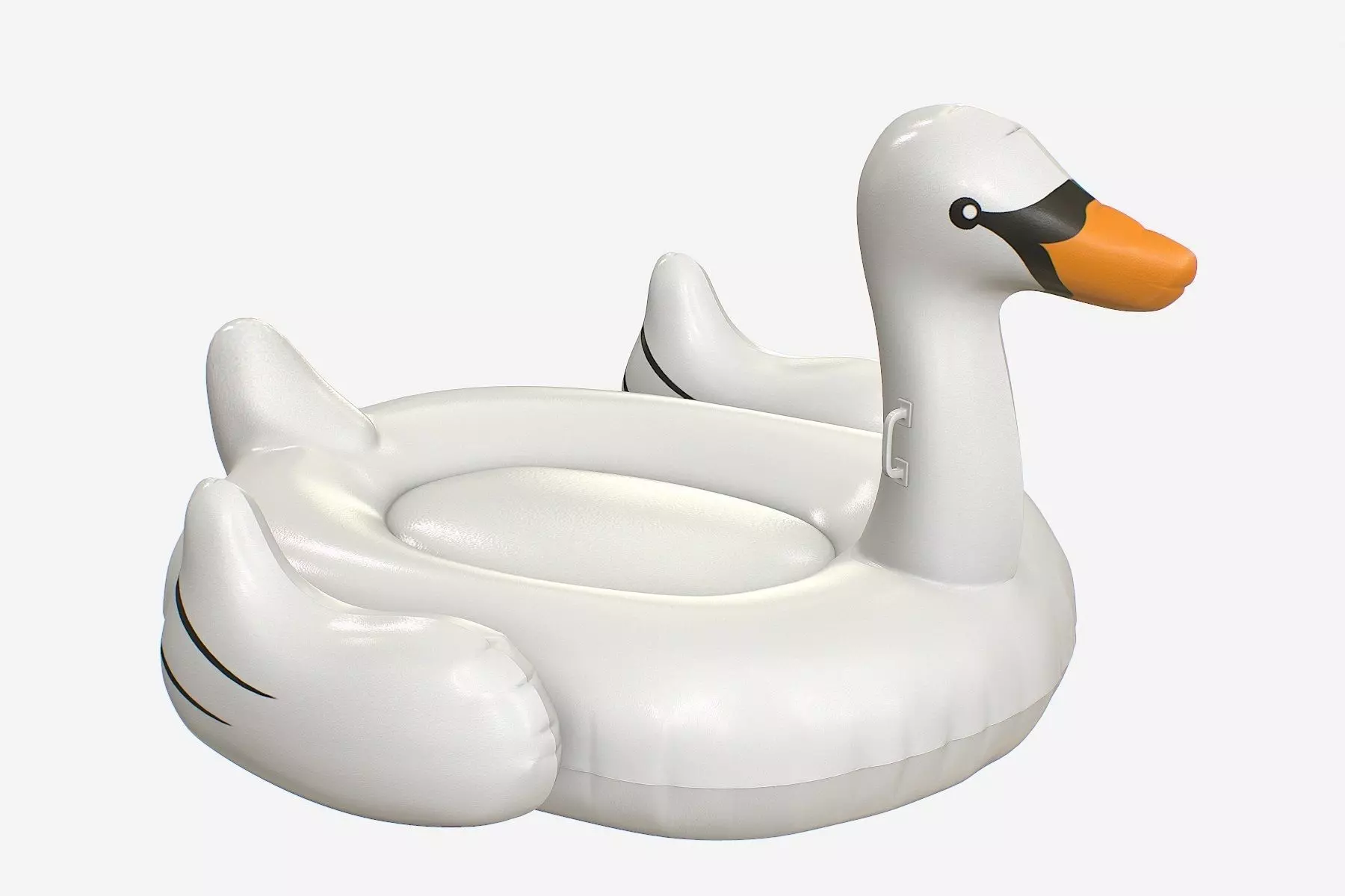 Inflatable Swan Low-poly 3D model_0