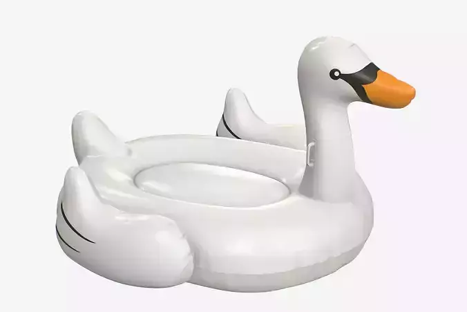 Inflatable Swan Low-poly 3D model