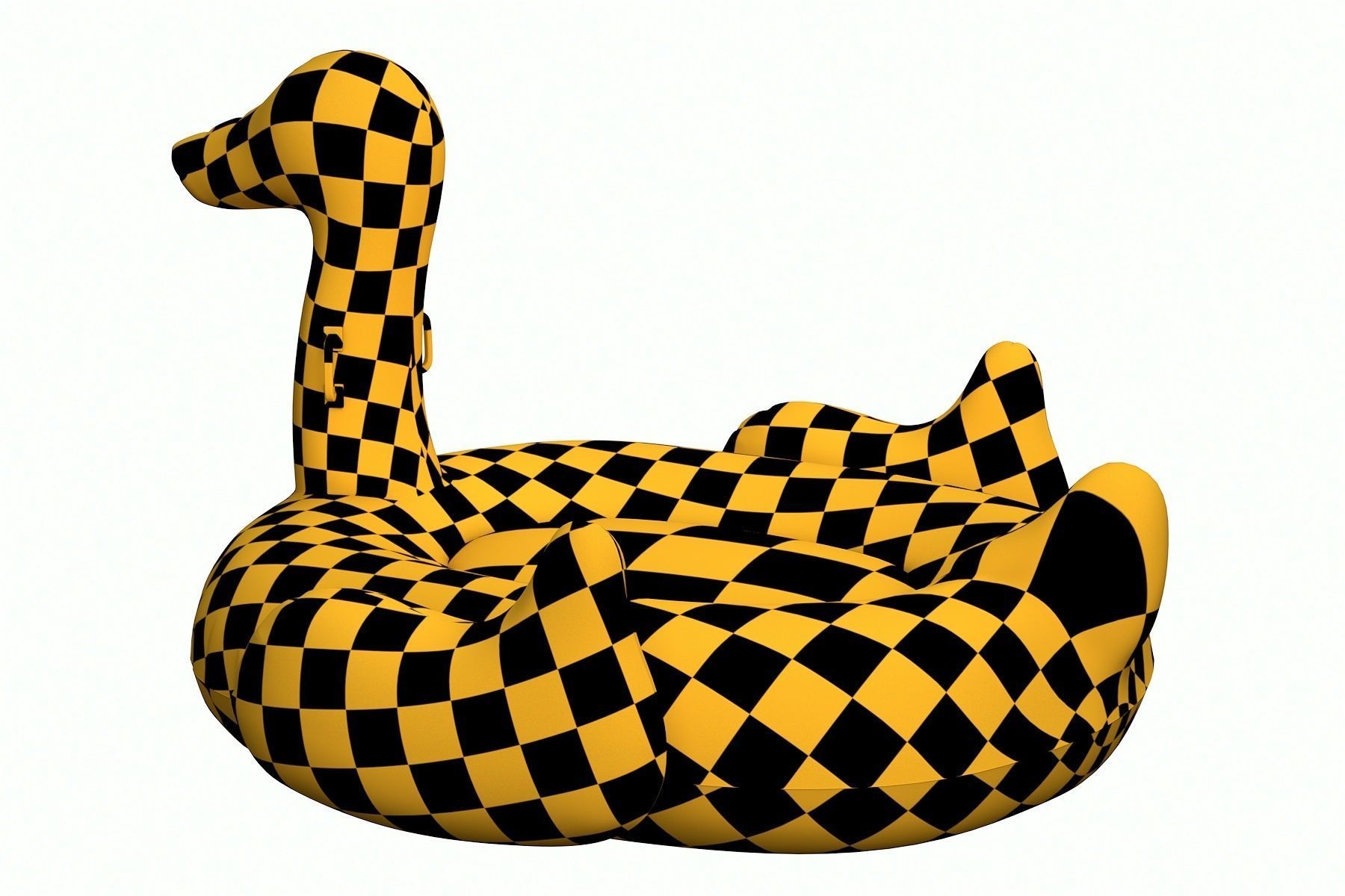 Inflatable Swan Low-poly 3D model_7