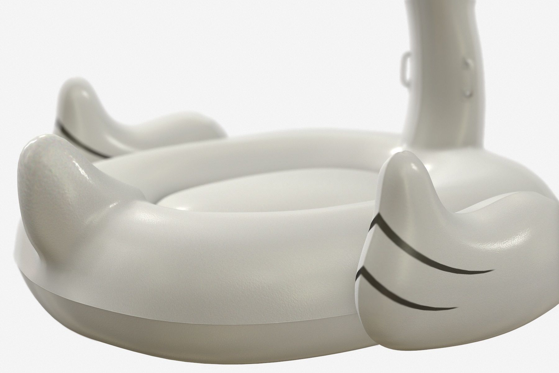 Inflatable Swan Low-poly 3D model_4