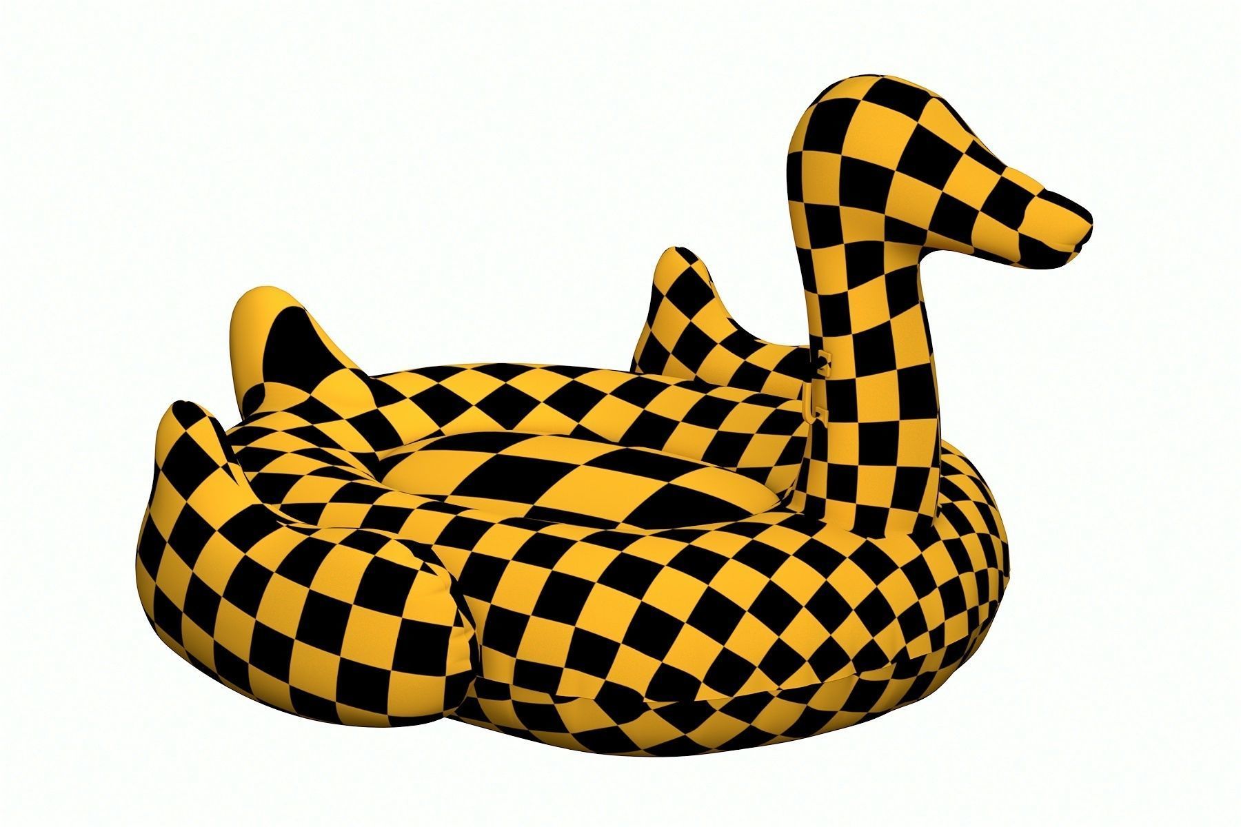 Inflatable Swan Low-poly 3D model_6