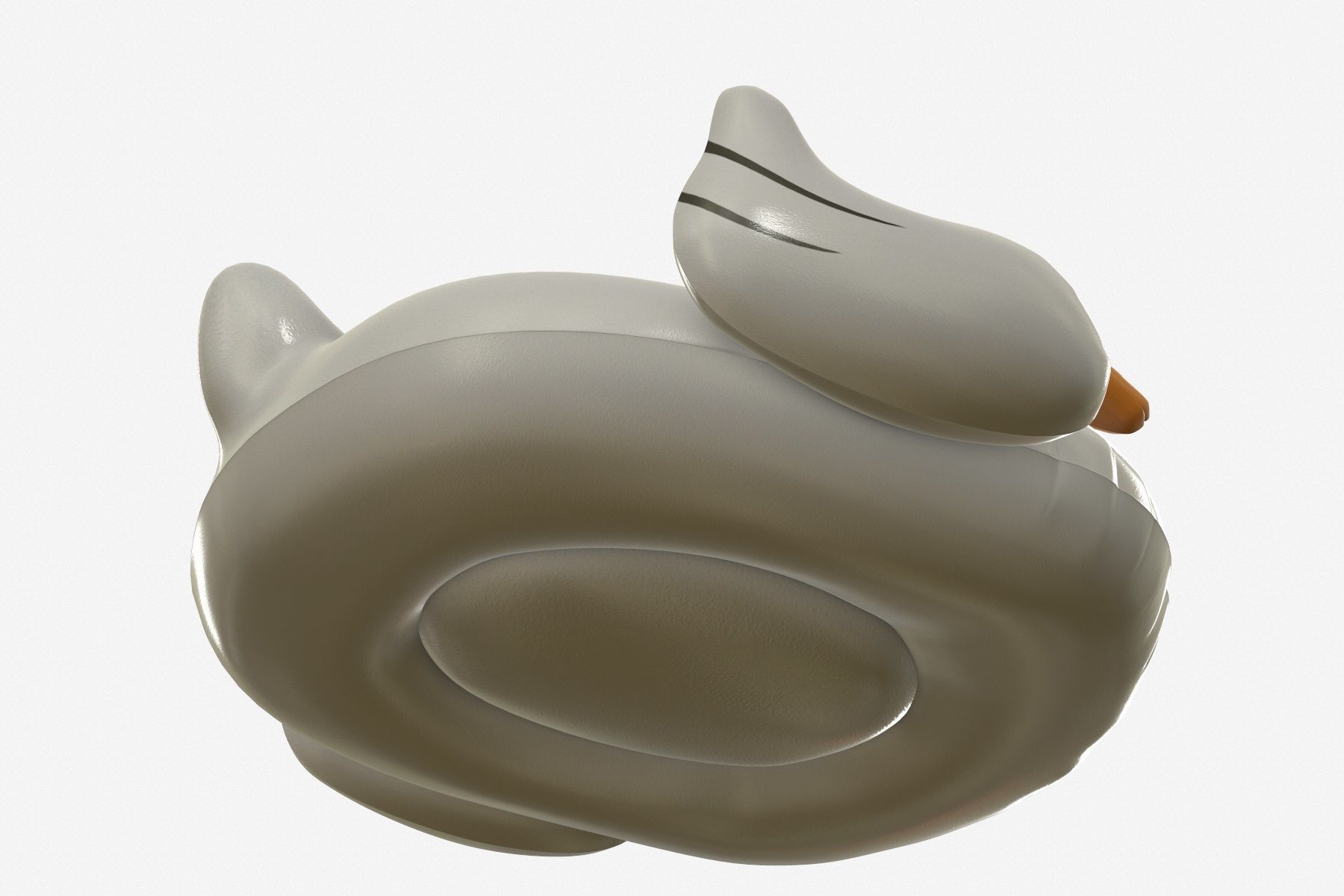 Inflatable Swan Low-poly 3D model_5