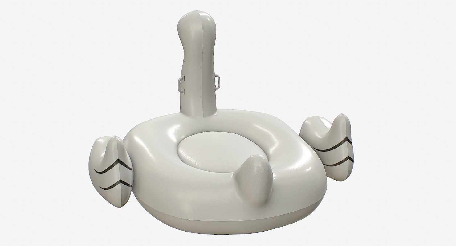 Inflatable Swan Low-poly 3D model_14