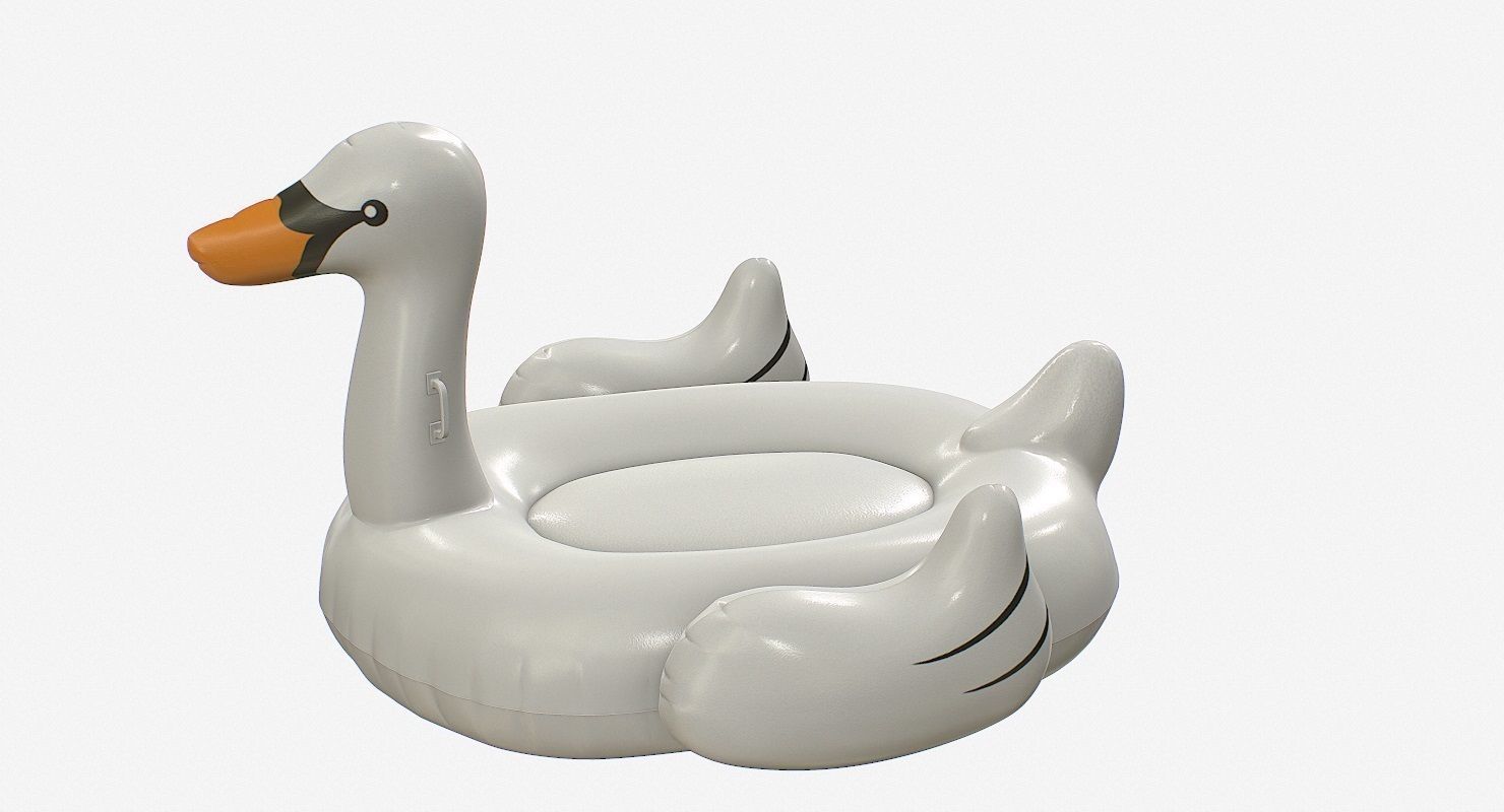 Inflatable Swan Low-poly 3D model_16