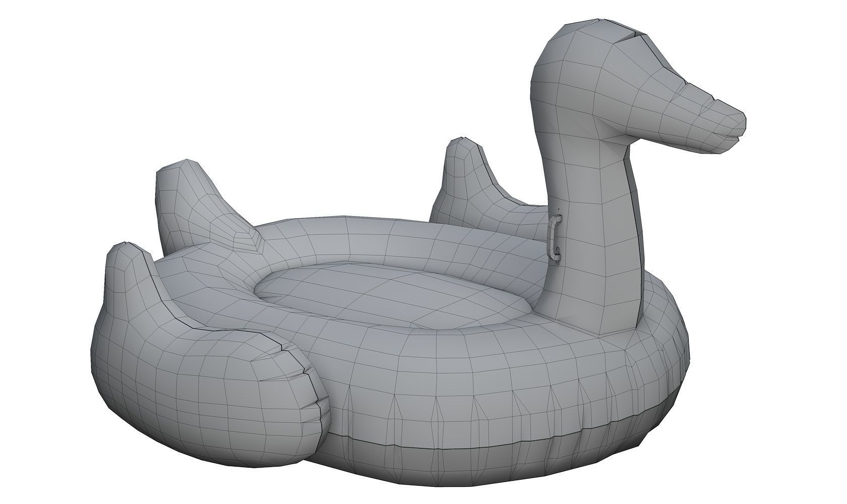 Inflatable Swan Low-poly 3D model_8