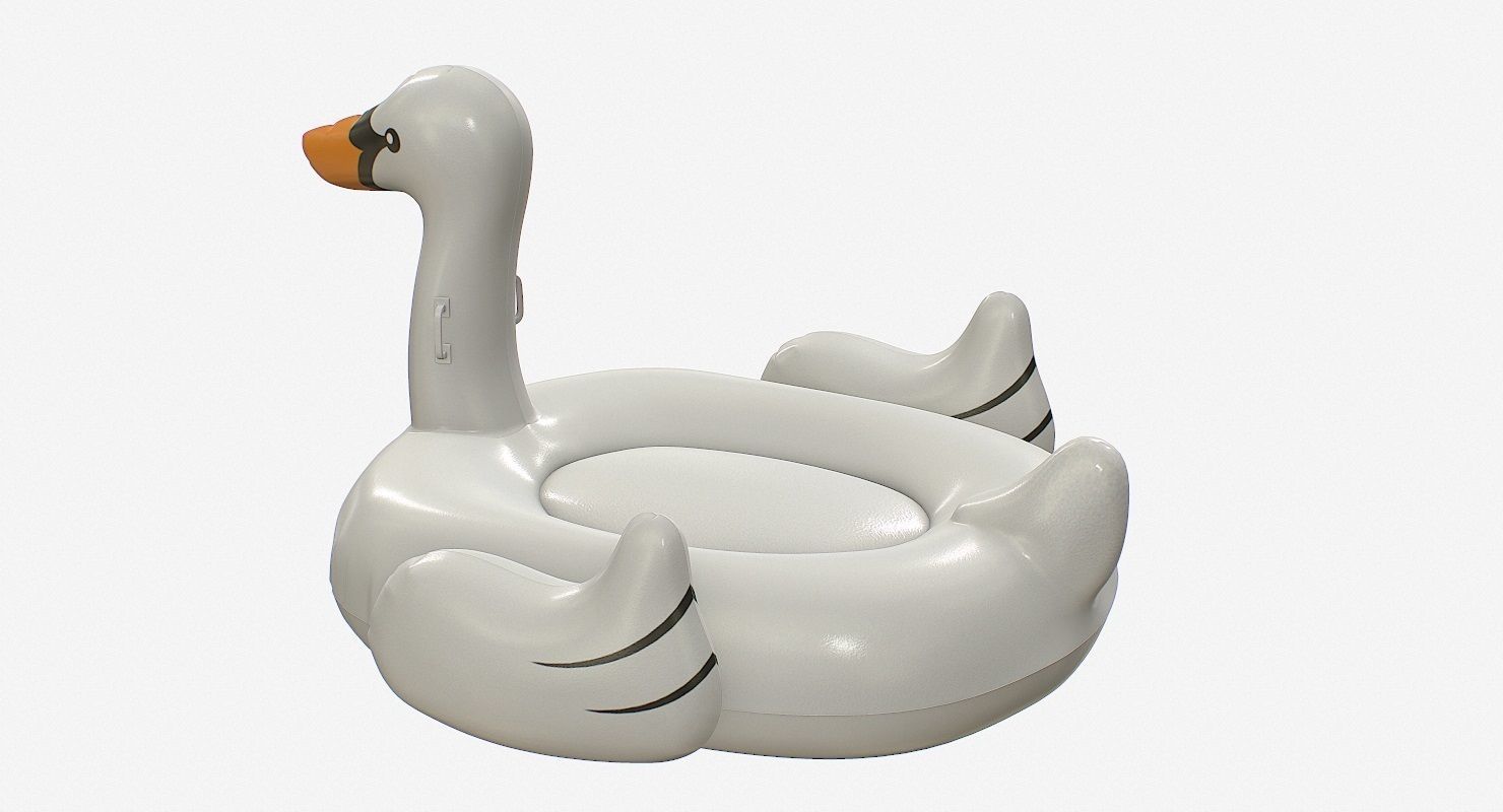 Inflatable Swan Low-poly 3D model_15