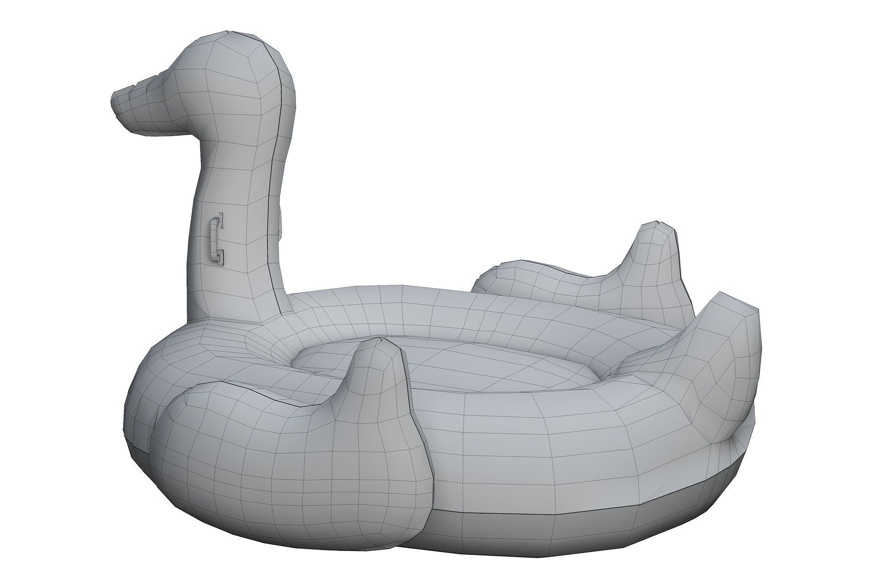 Inflatable Swan Low-poly 3D model_9
