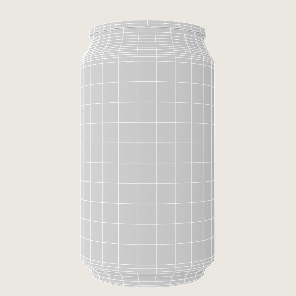 Coca Cola Drink Aluminium Can Low-poly 3D model_2
