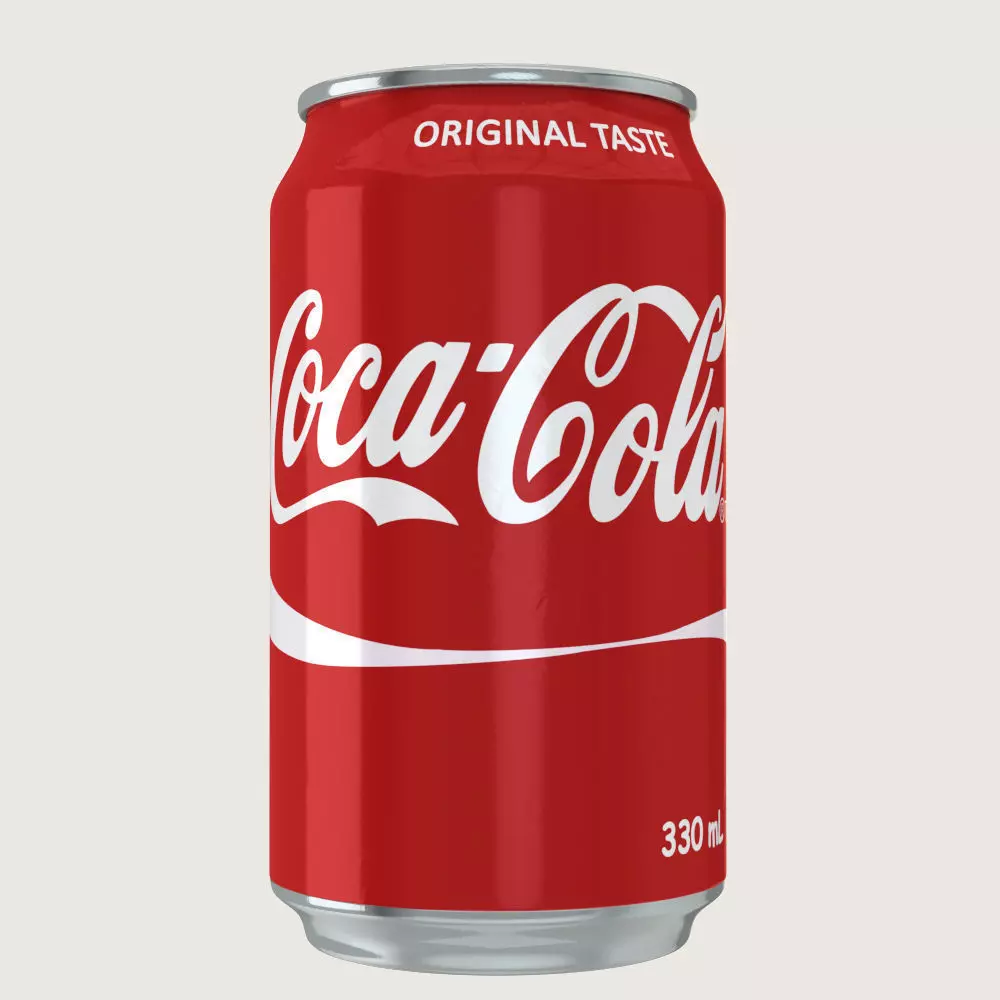 Coca Cola Drink Aluminium Can Low-poly 3D model_0