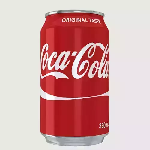 Coca Cola Drink Aluminium Can Low-poly 3D model