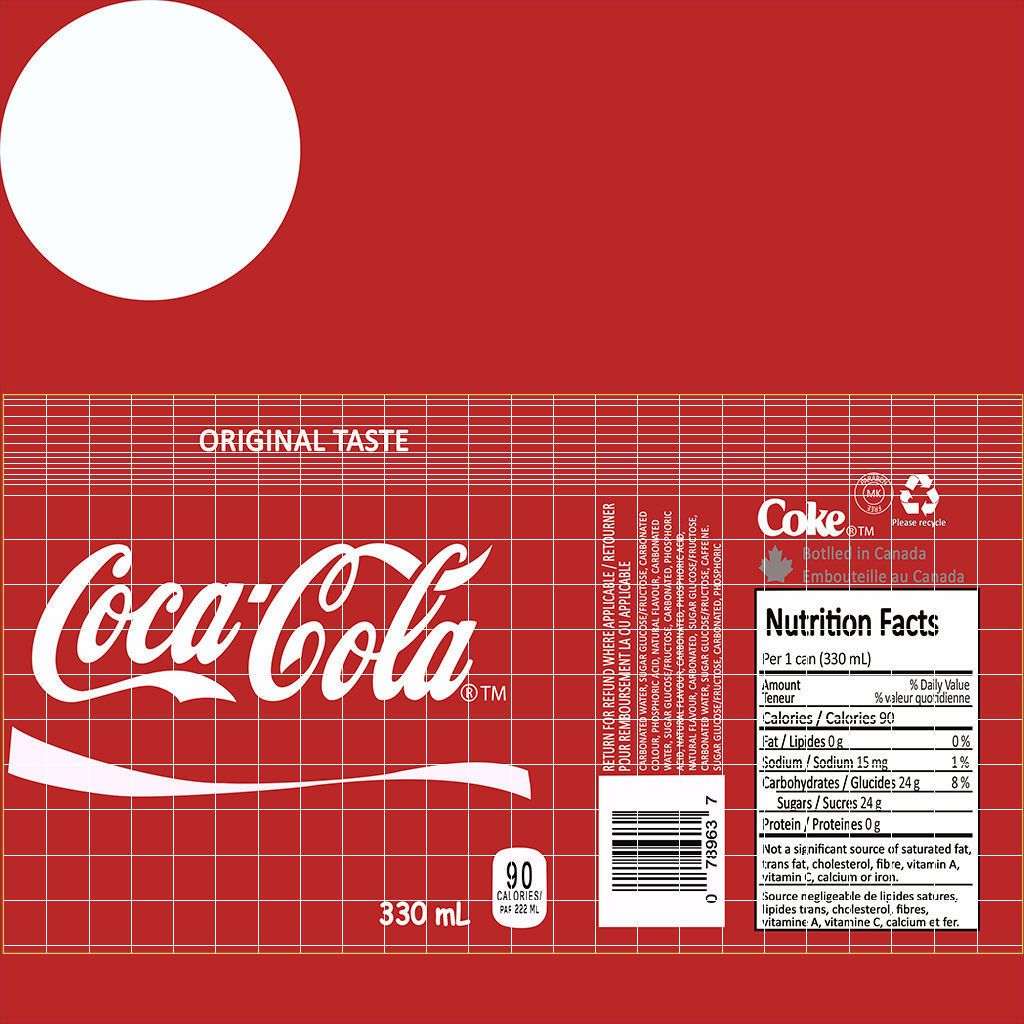 Coca Cola Drink Aluminium Can Low-poly 3D model_4