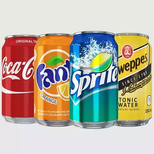 Soft Drink Can Collection Low-poly 3D model