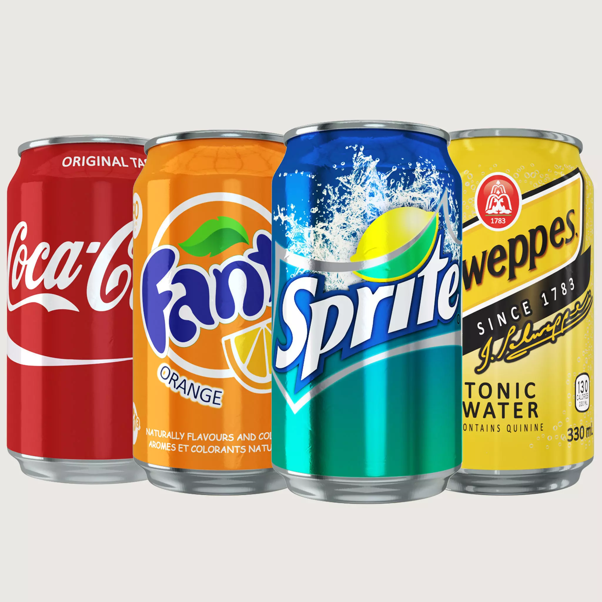 Soft Drink Can Collection Low-poly 3D model_0
