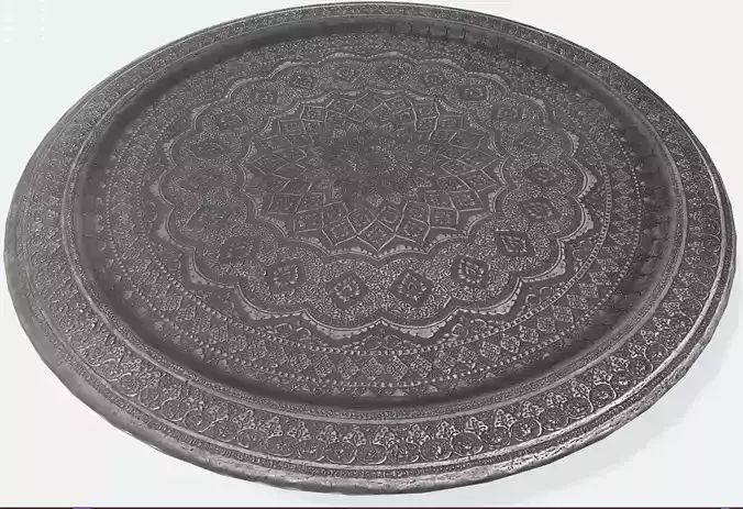 antique Tray - PBR - Game Ready Low-poly 3D model