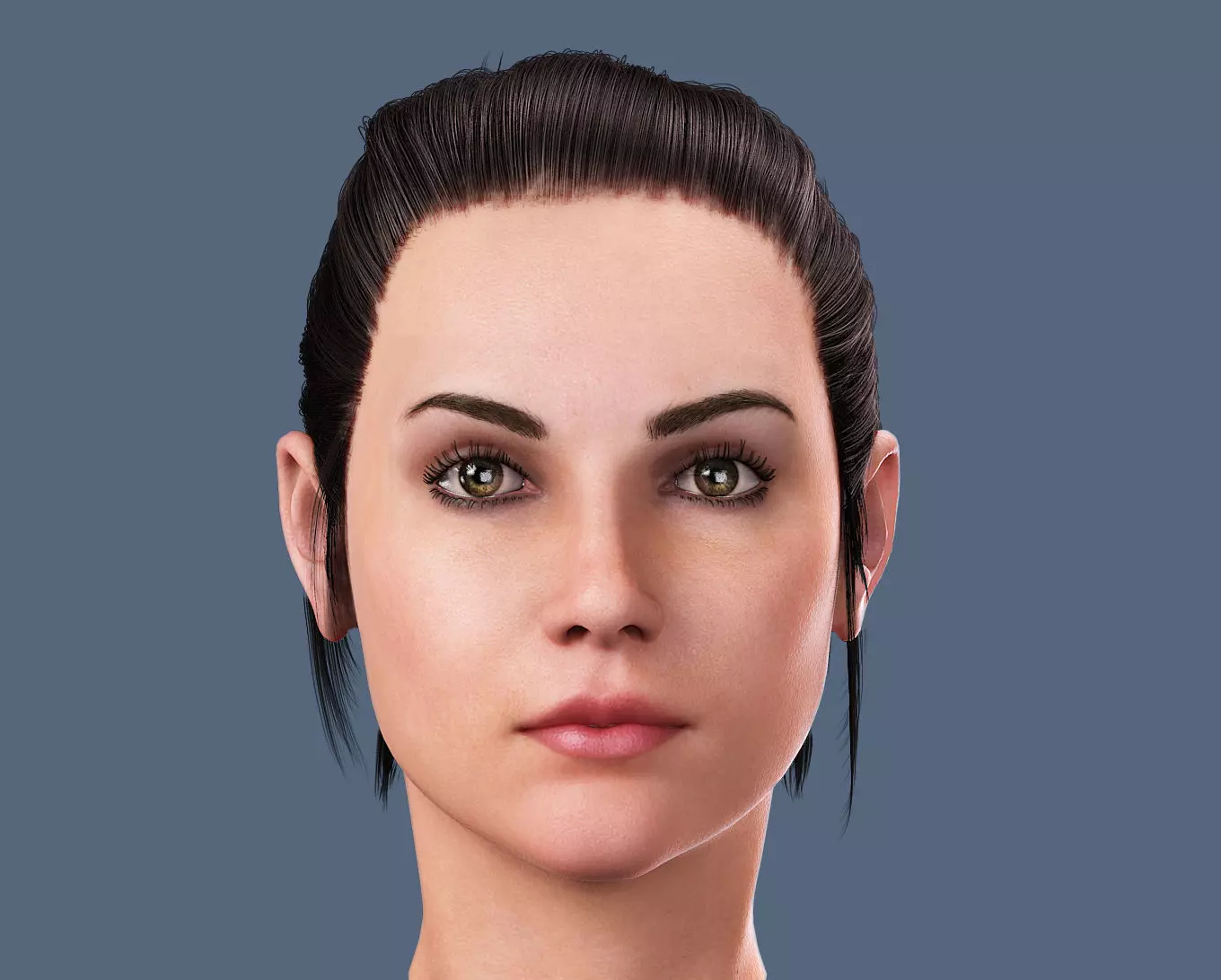 Realistic Woman Head 3D model