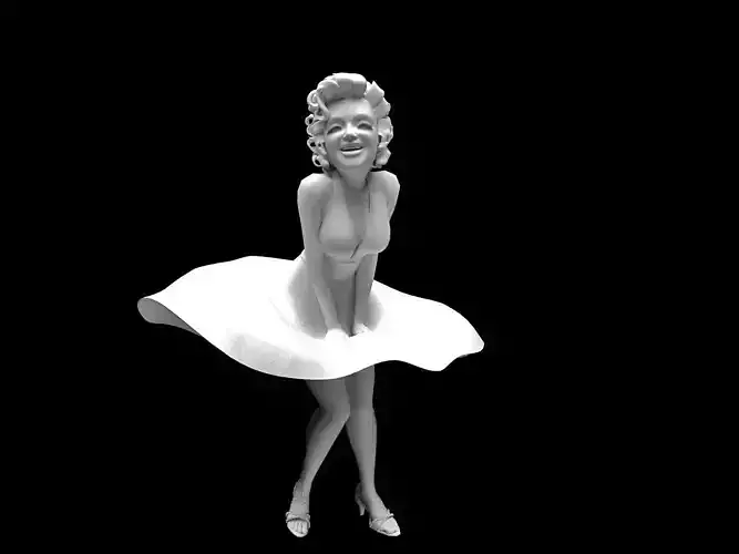  marilyn monroe statue 3D model