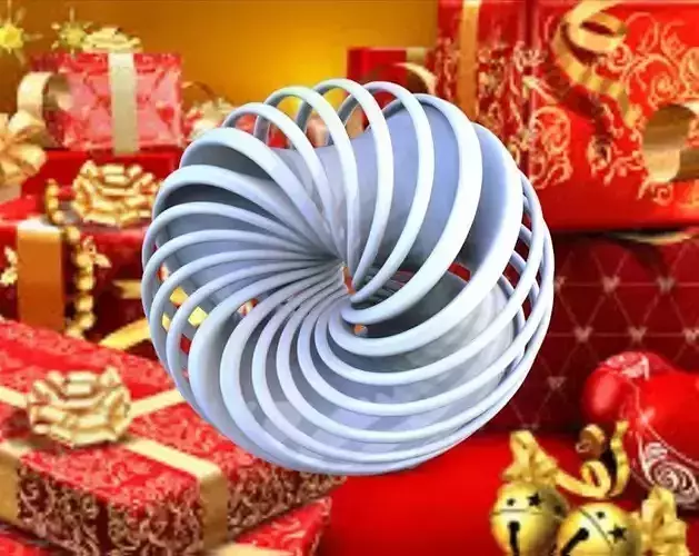 X-MAS TORUS TRIPLY WITH CRAZY LOOP GIFTS 3D print model