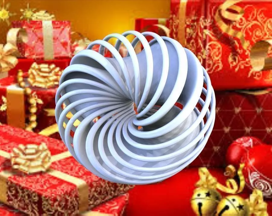 X-MAS TORUS TRIPLY WITH CRAZY LOOP GIFTS 3D print model