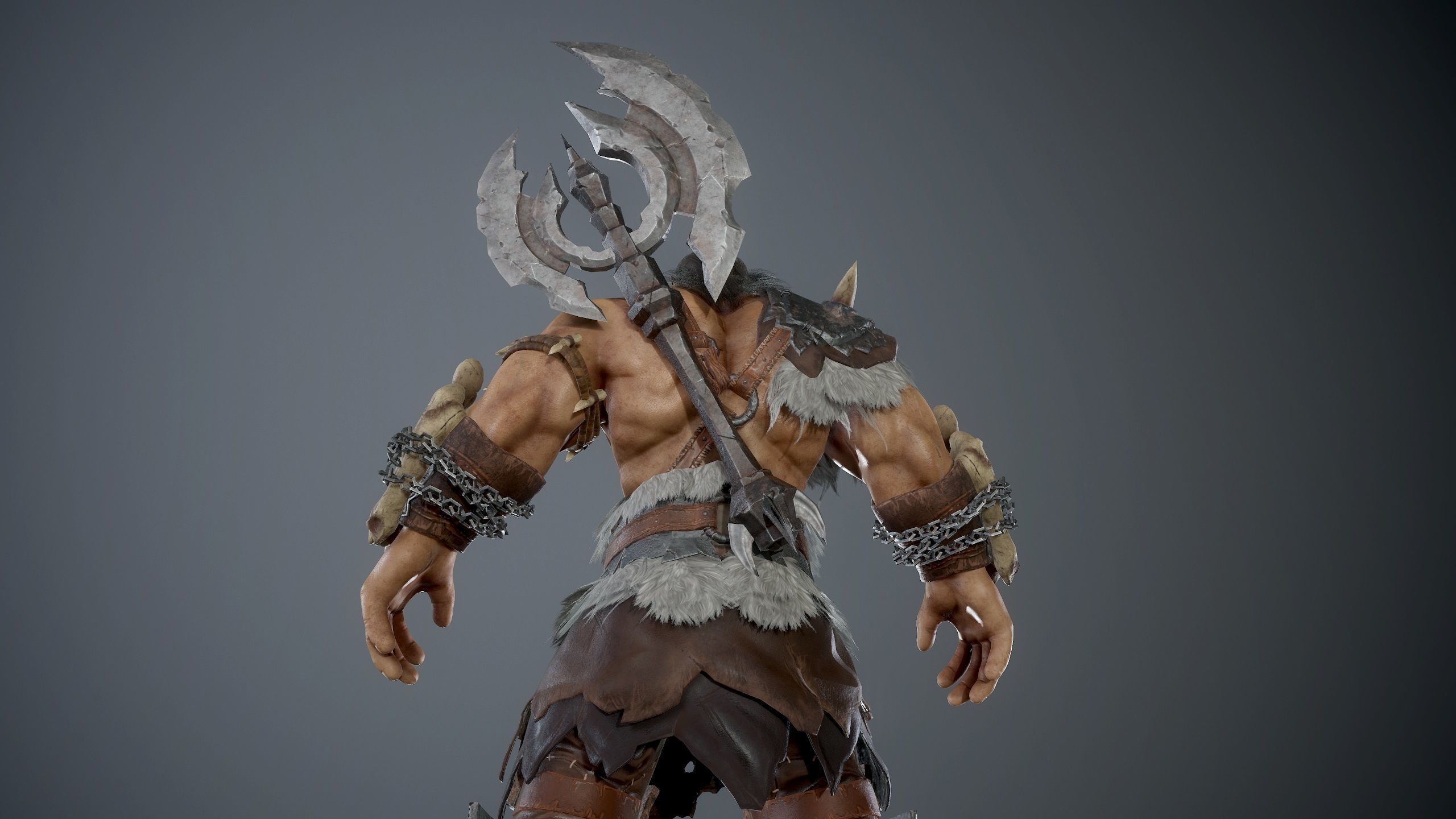 Kharazig orc Low-poly 3D model_7