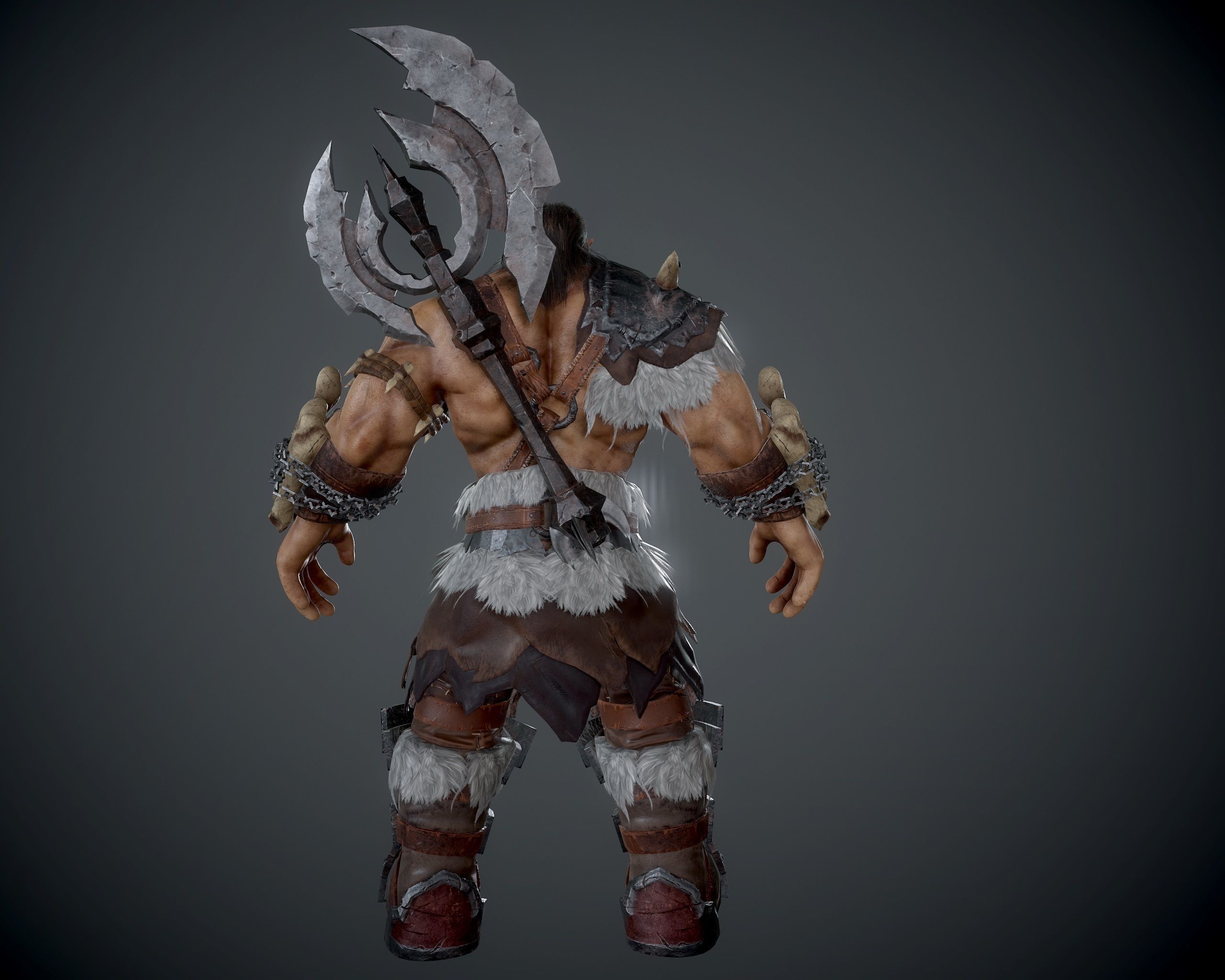 Kharazig orc Low-poly 3D model_5